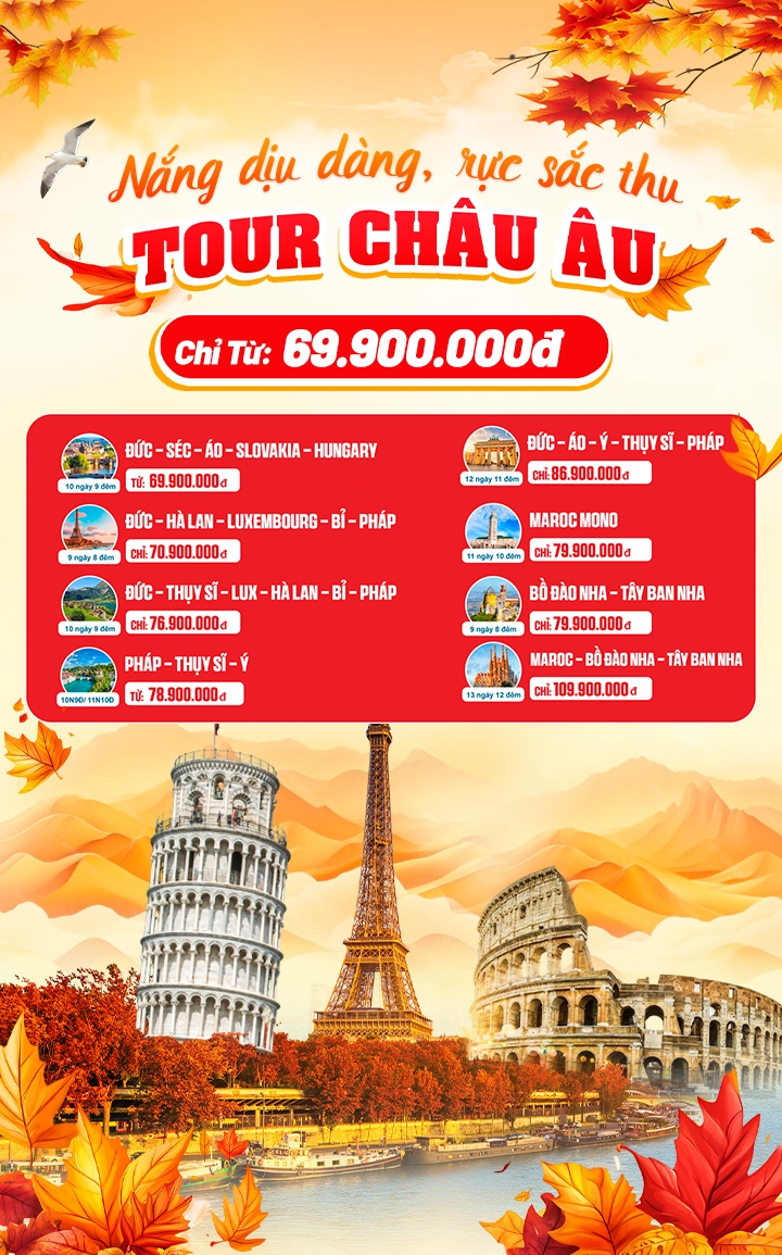du lịch châu âu mùa thu