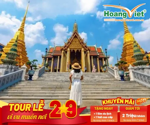 CHƯƠNG TRÌNH DU LỊCH THÁI LAN: BANGKOK – PATTAYA- ĐẢO CORAL – SHOW ALCAZAR – BAIYOKE SKY 5 NGÀY 4 ĐÊM BAY VIETNAM AIRLINES 