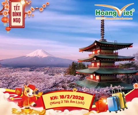 ĐÓN TẾT NGUYÊN ĐÁN GIỮA SẮC HỒNG ANH ĐÀO SỚM OSAKA - KYOTO - PHÚ SĨ - TOKYO NO SHOPPING BAY VIETNAM AIRLINES