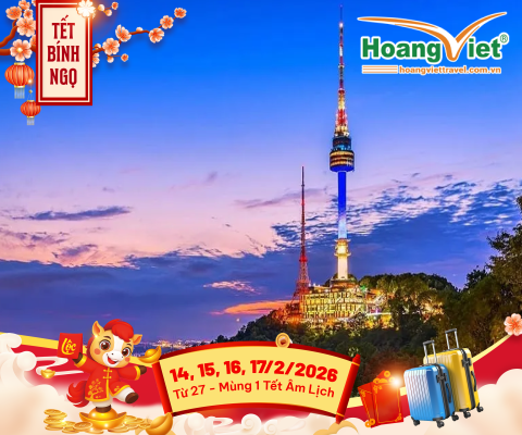 ĐÓN TUYẾT NGUYÊN ĐÁN 2026 TẠI XỨ SỞ KIM CHI HÀ NỘI - SEOUL - LOTTE WORLD - TRƯỢT TUYẾT ELYSIAN - NAMSAN TOWER BAY VIETJET AIR
