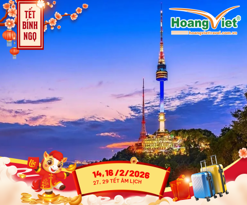 ĐÓN TUYẾT NGUYÊN ĐÁN 2026 TẠI XỨ SỞ KIM CHI HÀ NỘI - SEOUL - LOTTE WORLD - TRƯỢT TUYẾT ELYSIAN - NAMSAN TOWER BAY VIETJET AIR
