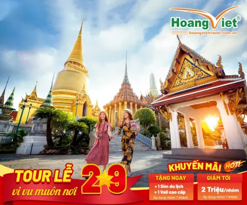 DU LỊCH THÁI LAN 2025 HÀ NỘI - BANGKOK – PATTAYA- JOMTIEN – SHOW ALCAZAR – BAIYOKE SKY - HÀ NỘI BAY VIETRAVEL AIRLINES   