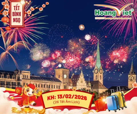 HÀNH TRÌNH TÂY ÂU TẾT 2026  PHÁP – BỈ – HÀ LAN THỤY SĨ – ĐỨC 