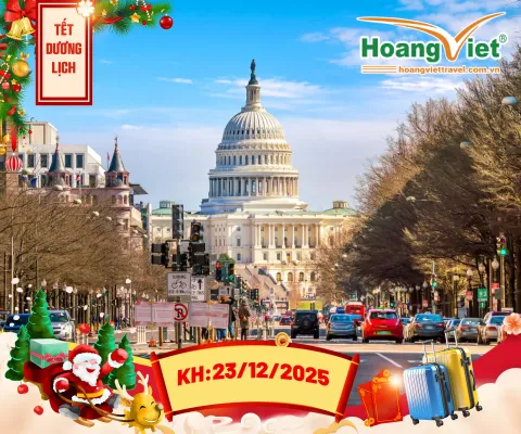 TẬN HƯỞNG KHÔNG KHÍ GIÁNG SINH TẠI NEW YORK ĐÓN NĂM MỚI 2026 TẠI LOS ANGELES KHÁM PHÁ THIÊN NHIÊN HÙNG VĨ CỦA HOA KỲ BAY EVA AIRWAYS/ CHINA AIRLINES 5*