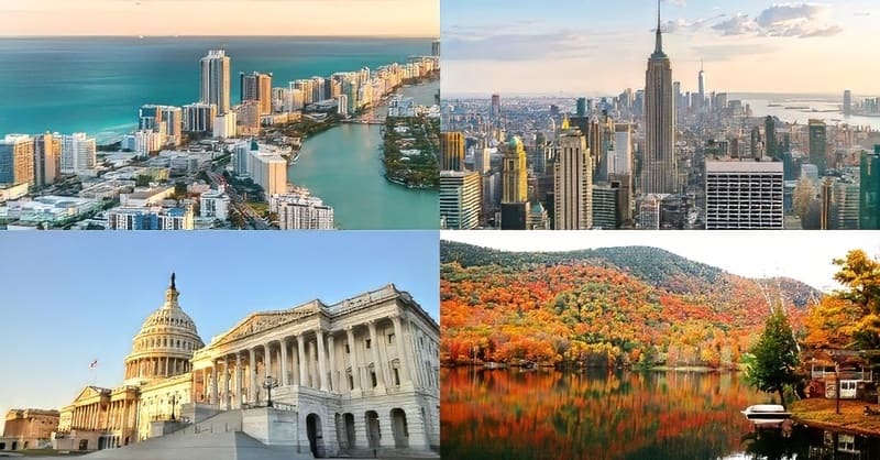 Danh lam thắng cảnh của tour mỹ liên tuyến đông tây