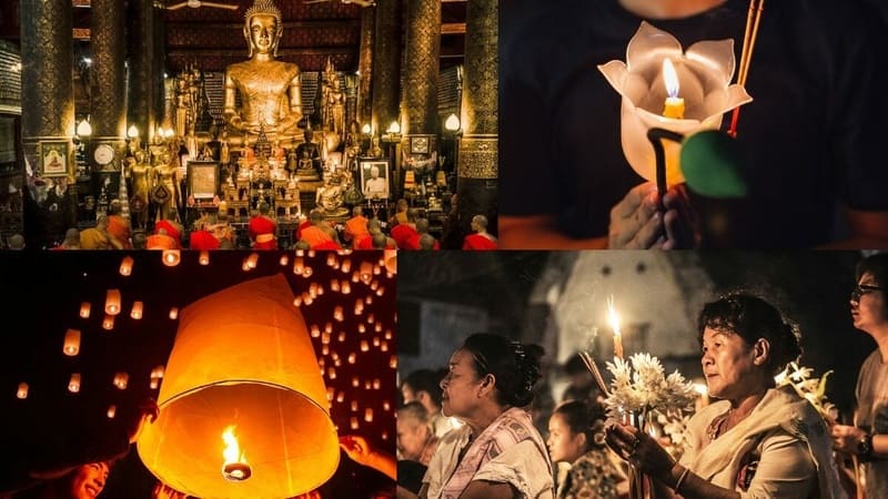 Bộ sưu tập hình ảnh về các cảnh tượng Tết Trung Thu: chợ đèn lồng rực rỡ sắc màu, em bé tươi cười cầm đèn lồng, những chồng bánh trung thu và con phố lung linh ánh đèn lồng.
