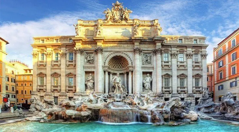 Ước nguyện ở đài phun nước Trevi của thành Rome nước Ý
