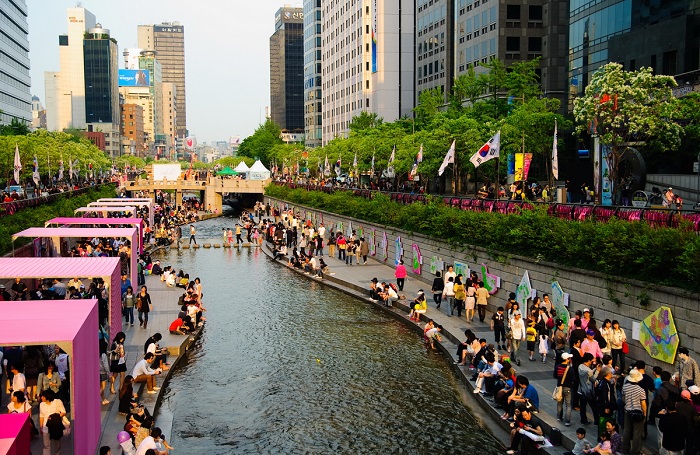 Suối Cheonggyecheon - linh hồn thủ đô Seooul